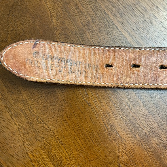 Women’s Hair on Hide Western Tooled Belt with Conchos - 28 - Picture 4 of 4